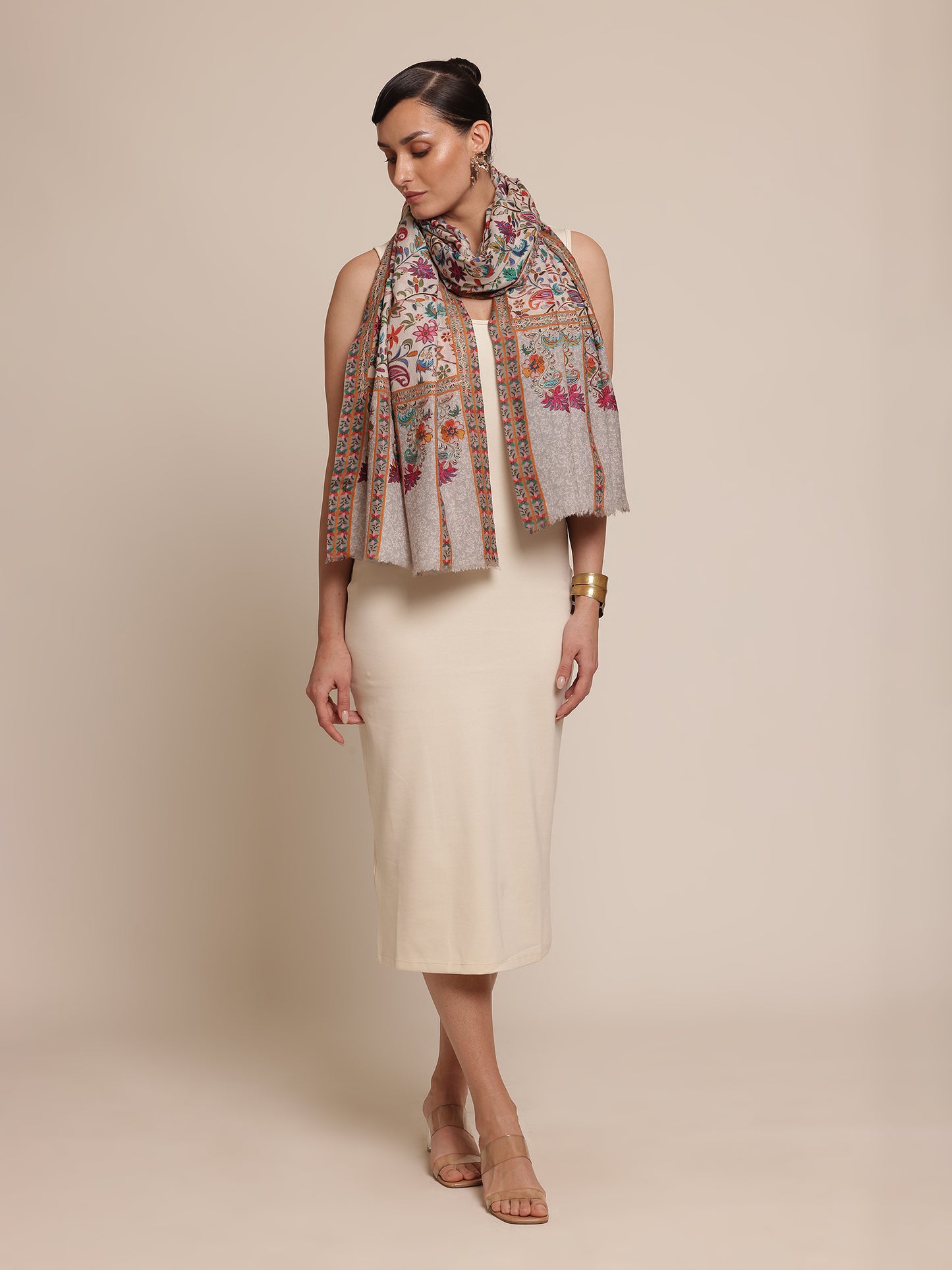 Silk Embroidered Stole
