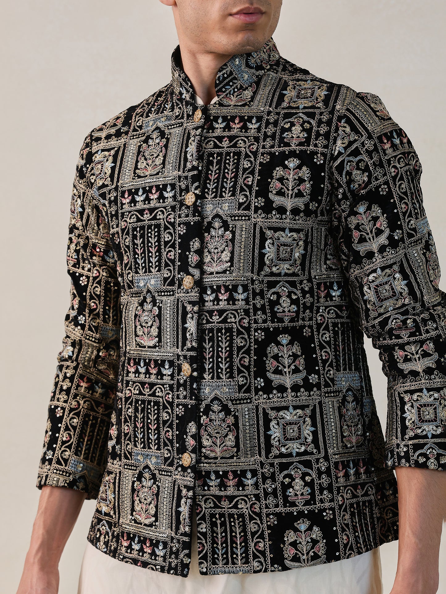 Velvet Bandhgala Jacket