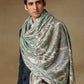 Model is wearing the Men's Kalamkari Khaka Dushala from Shaza.