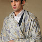 Model is wearing the Men's Kalamkari Khaka Dushala from Shaza.
