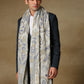 Model is wearing the Men's Kalamkari Khaka Dushala from Shaza.