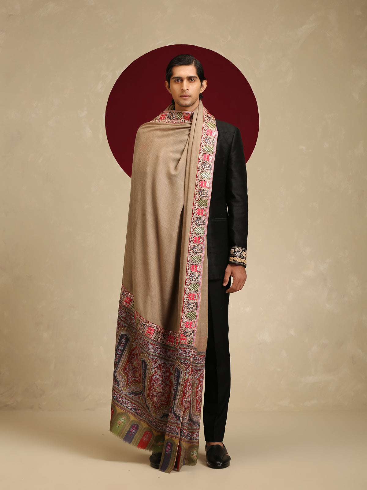 Men's Palla Border Shawl
