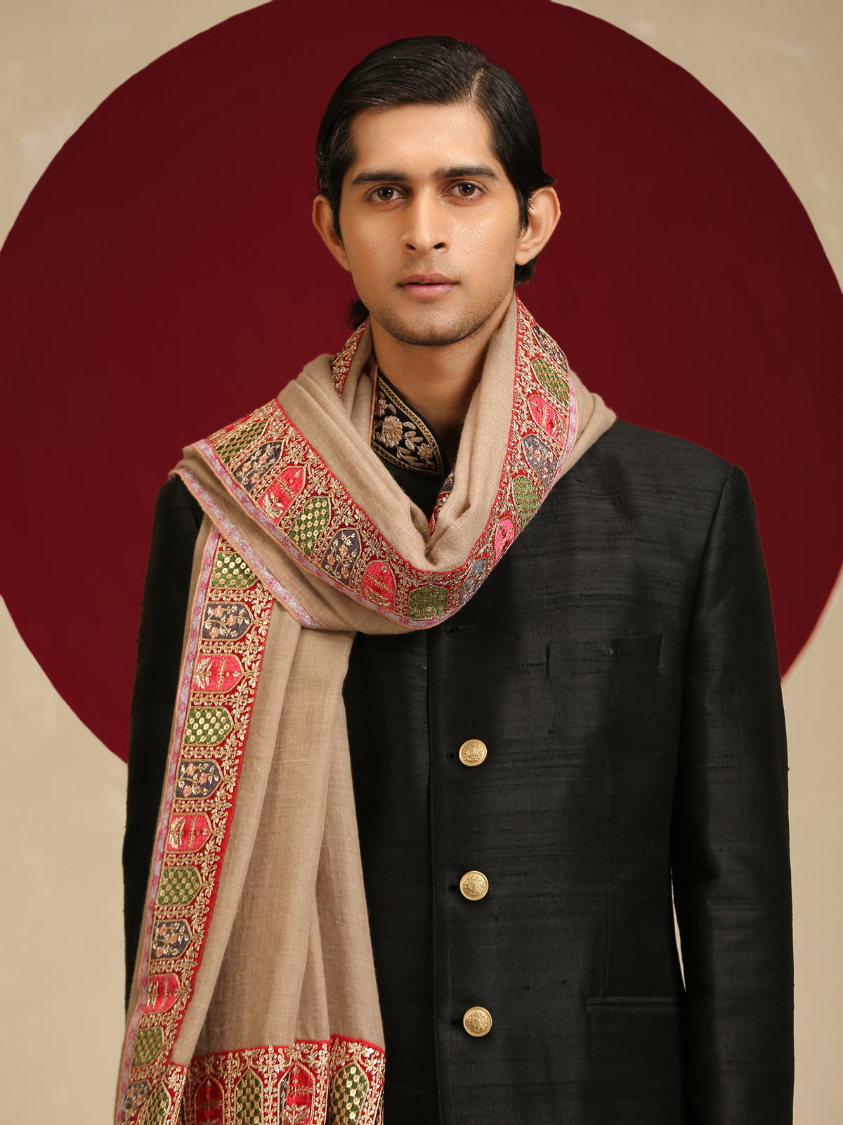 Men's Palla Border Shawl