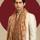 Model is wearing Men's Kalamkari Dushala from shaza.