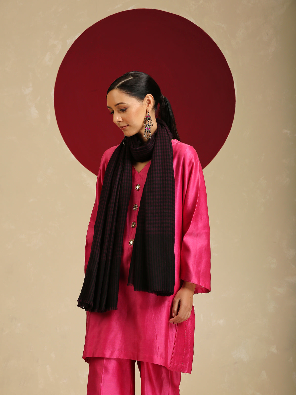 Pashmina Check Shawl
