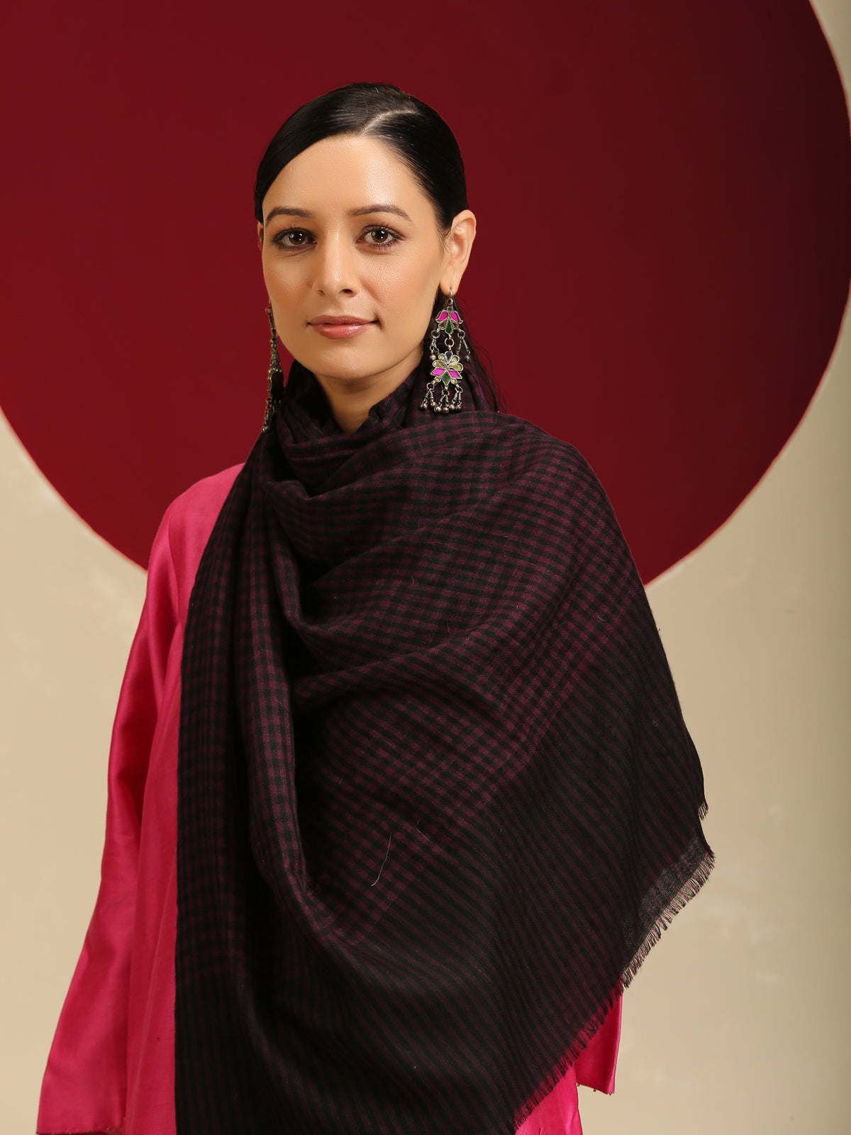 Pashmina Check Shawl