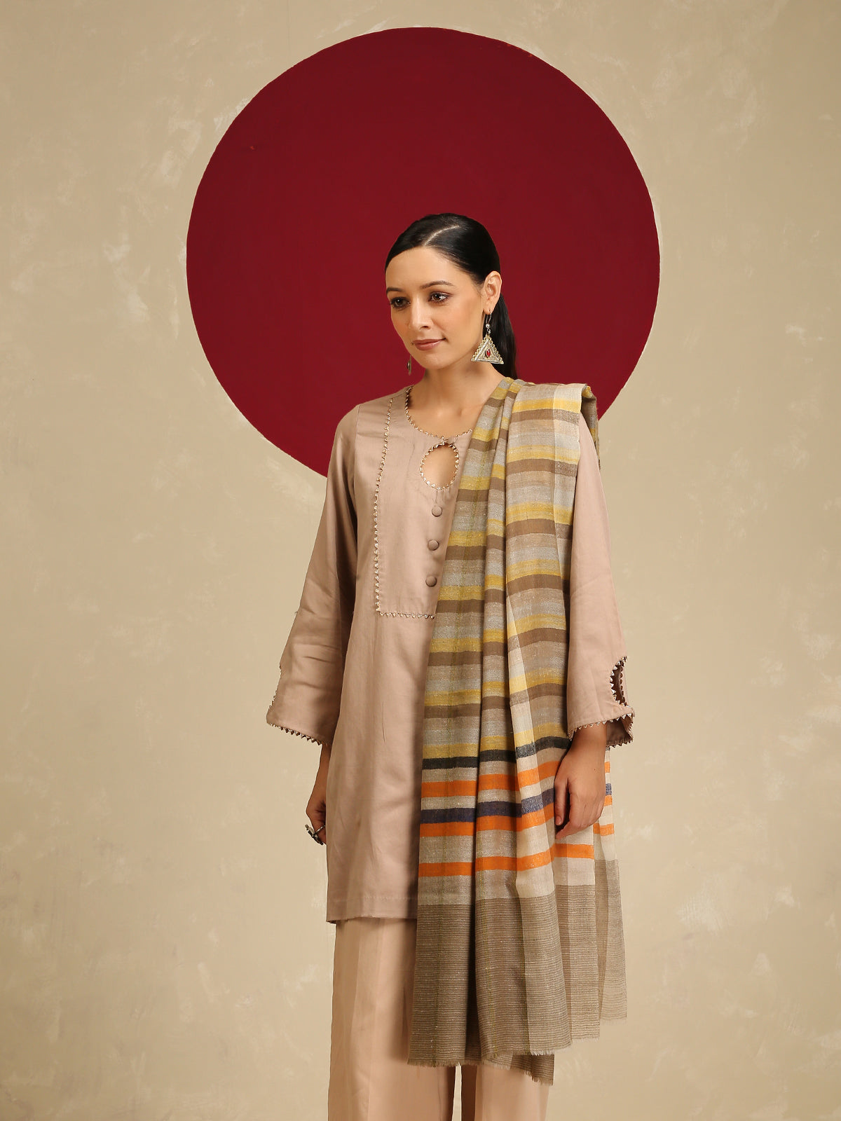 Pashmina Check Shawl