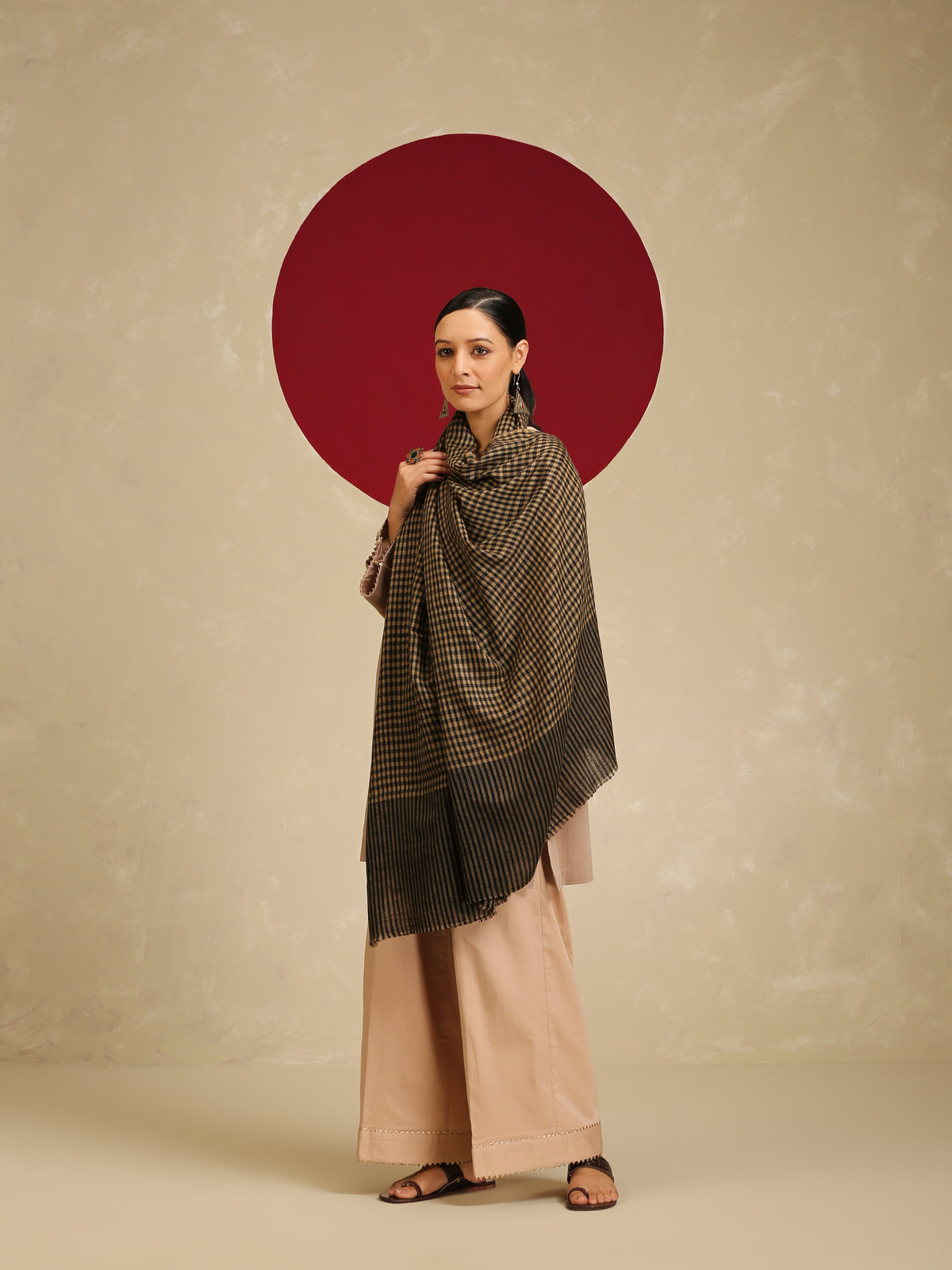 Pashmina Check Shawl