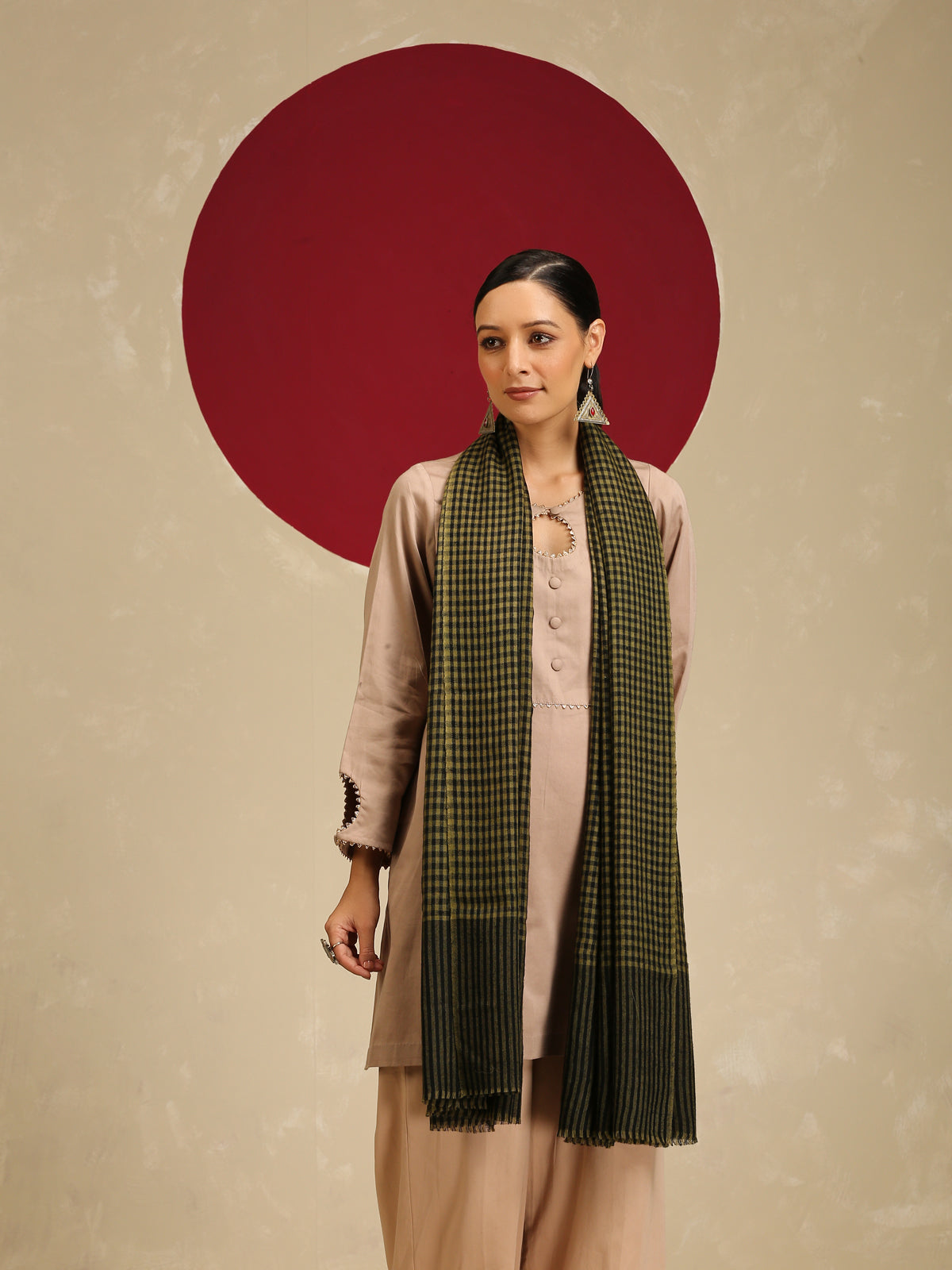 Pashmina Check Shawl
