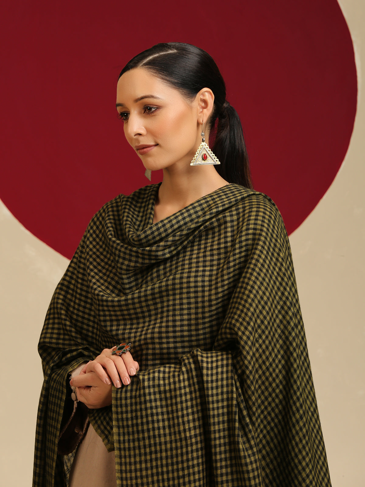 Pashmina Check Shawl