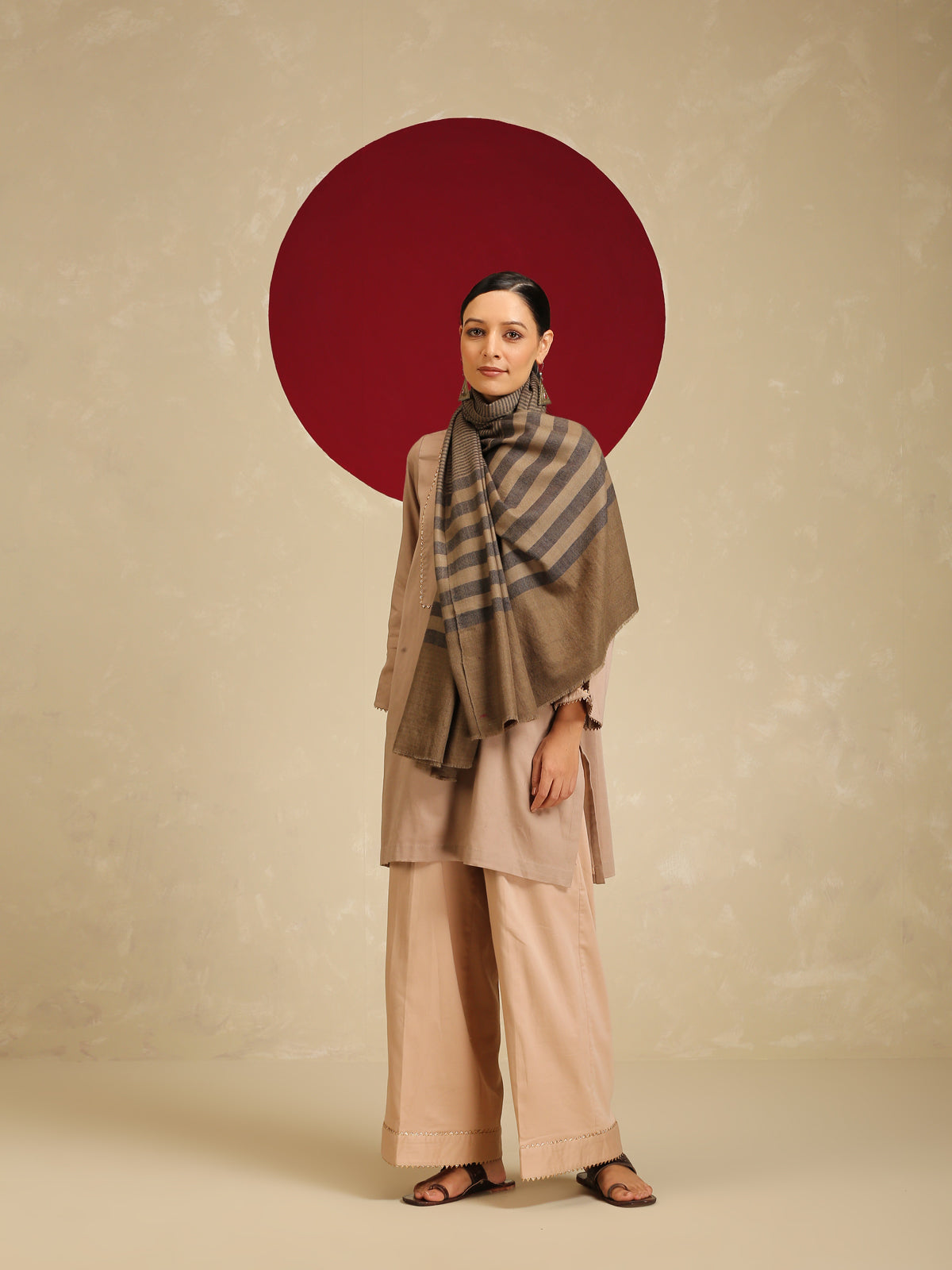 Pashmina Check Shawl