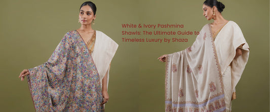 White & Ivory Pashmina Shawls