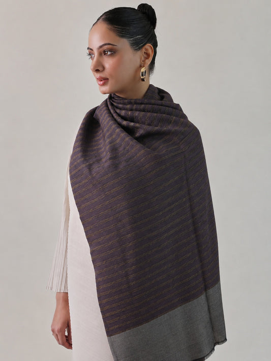 Zari Stripe Pashmina Shawl