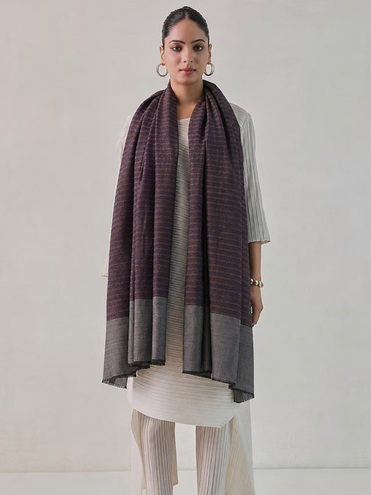 Zari Stripe Pashmina Shawl