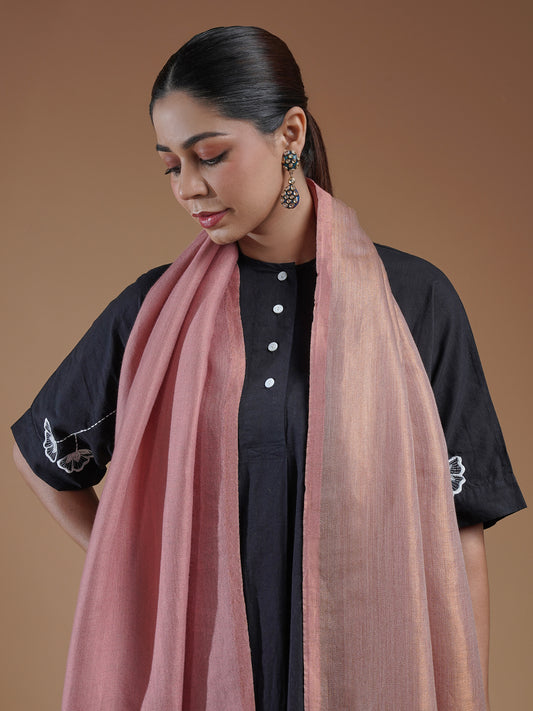 Wool Reversible Zari Stole