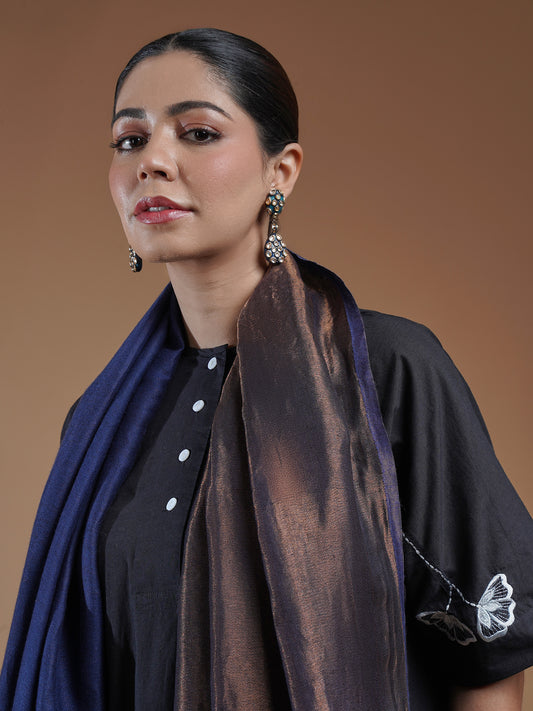 Leher Woolen Reversible Stole