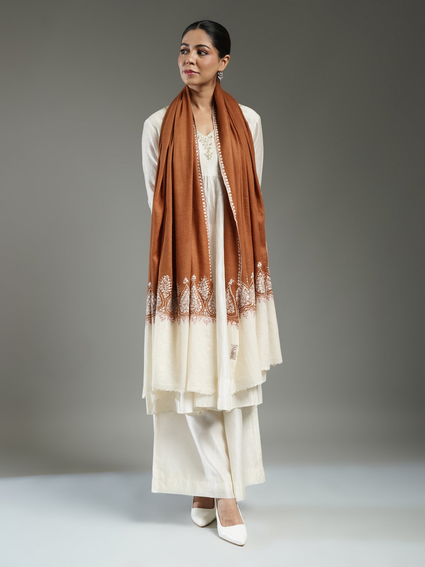 Rivayat Embroidered Cashmere Shawl