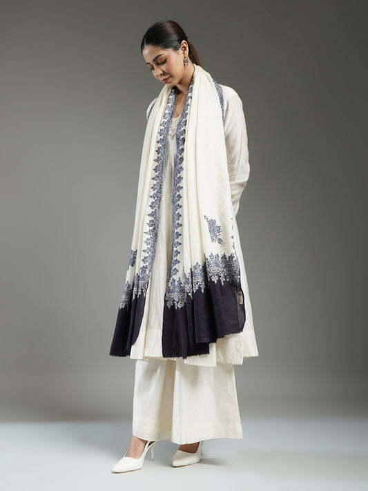 Rivayat Embroidered Cashmere Shawl