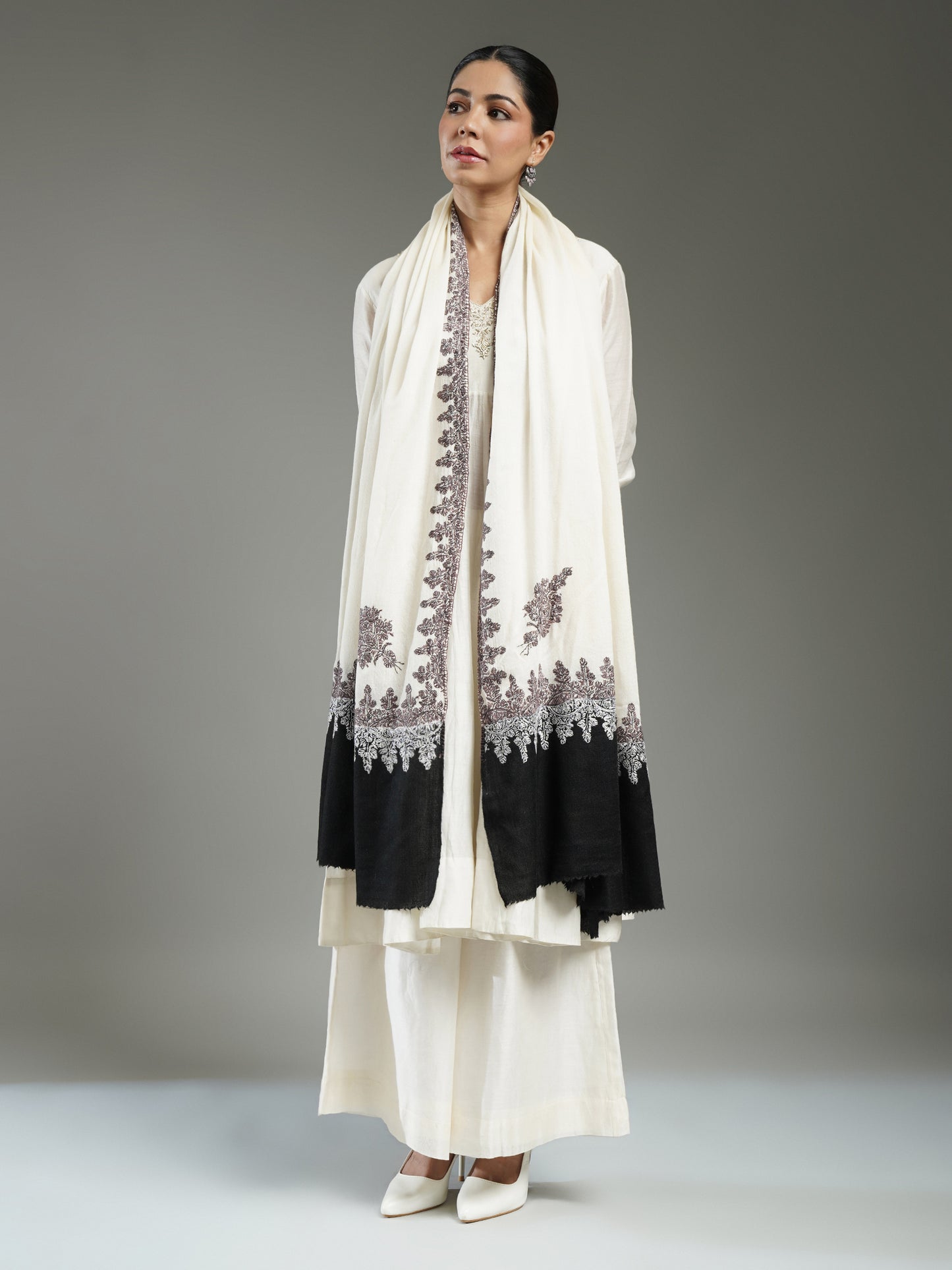 Embroidered Cashmere Shawl