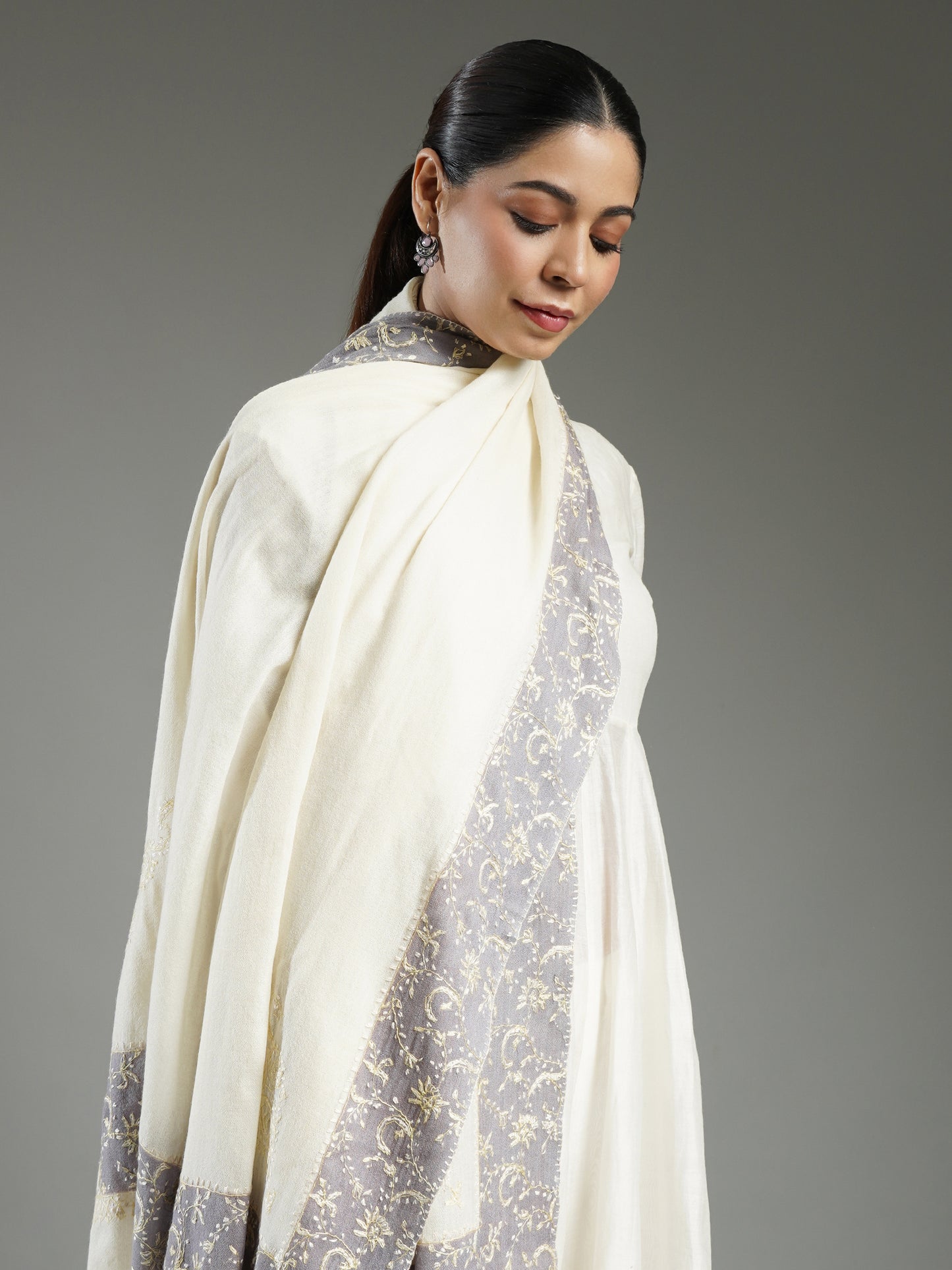 Rivayat Embroidered Cashmere Shawl