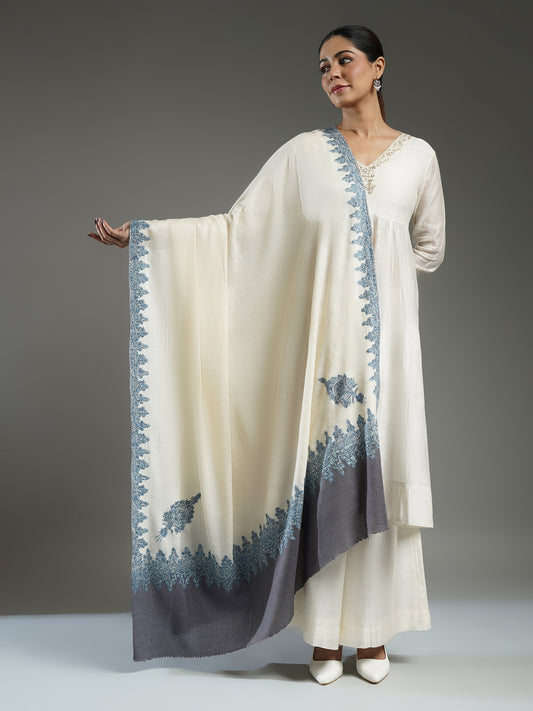 Rivayat Embroidered Cashmere Shawl