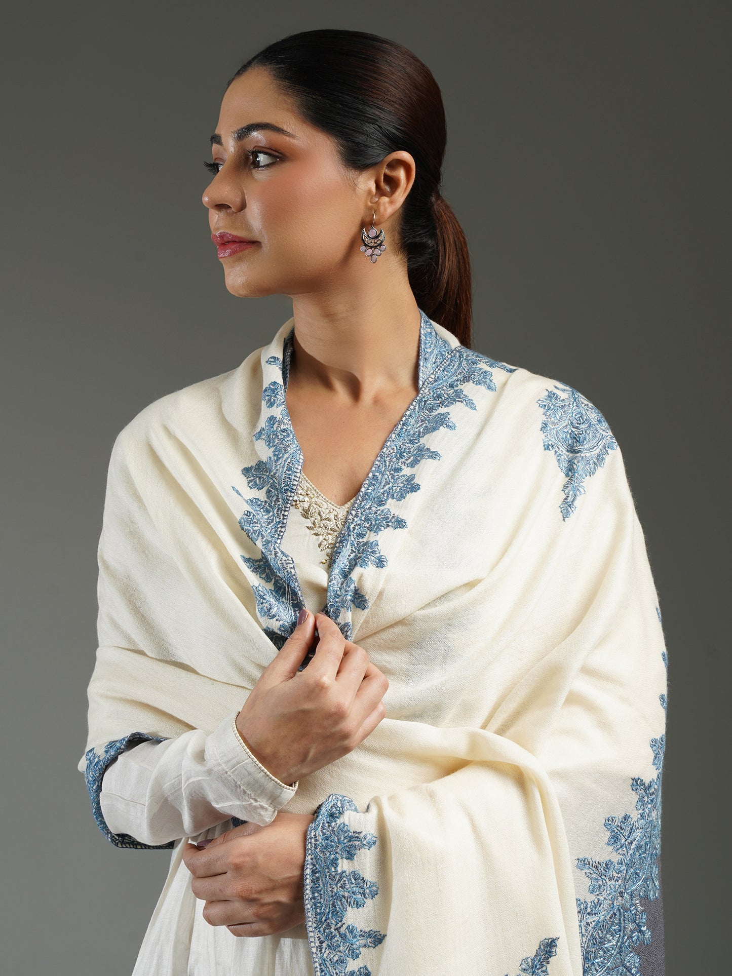 Rivayat Embroidered Cashmere Shawl