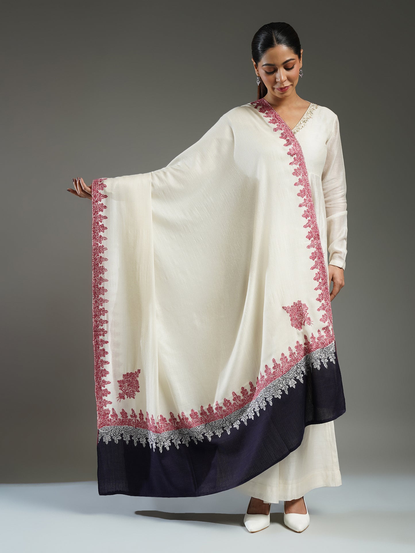 Rivayat Embroidered Cashmere Shawl