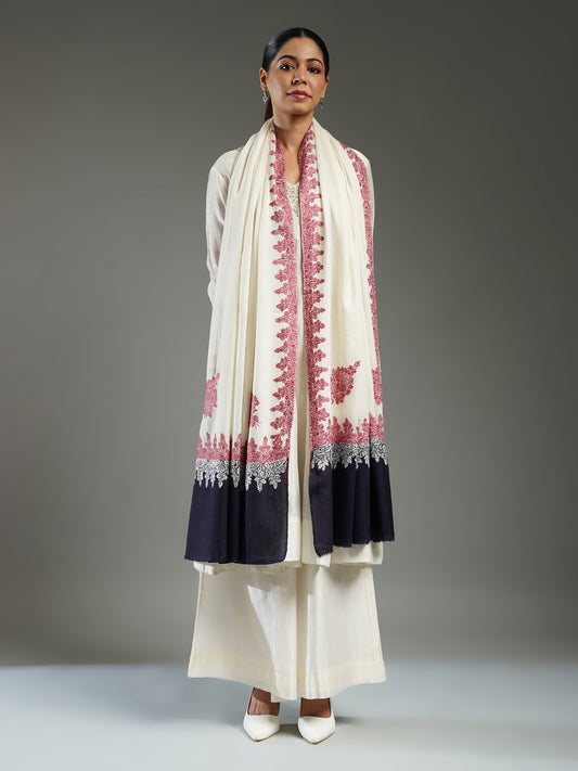 Rivayat Embroidered Cashmere Shawl