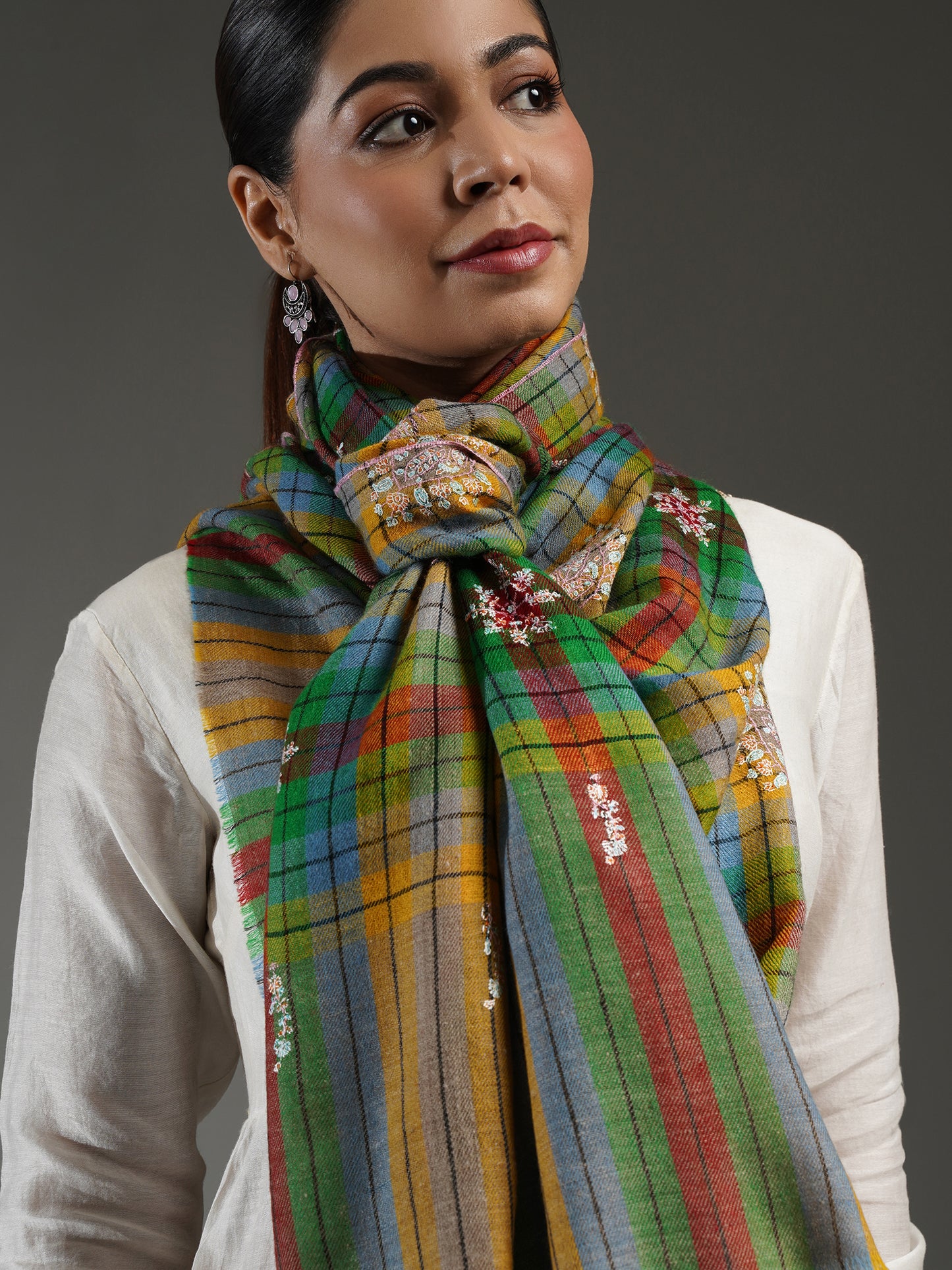 Ziana Embroidered Pashmina Stole