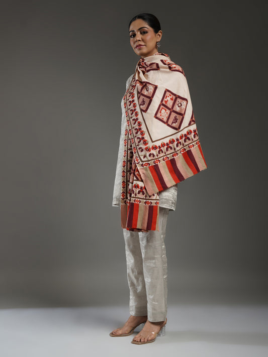 Rangbaahar Patola Pashmina Stole