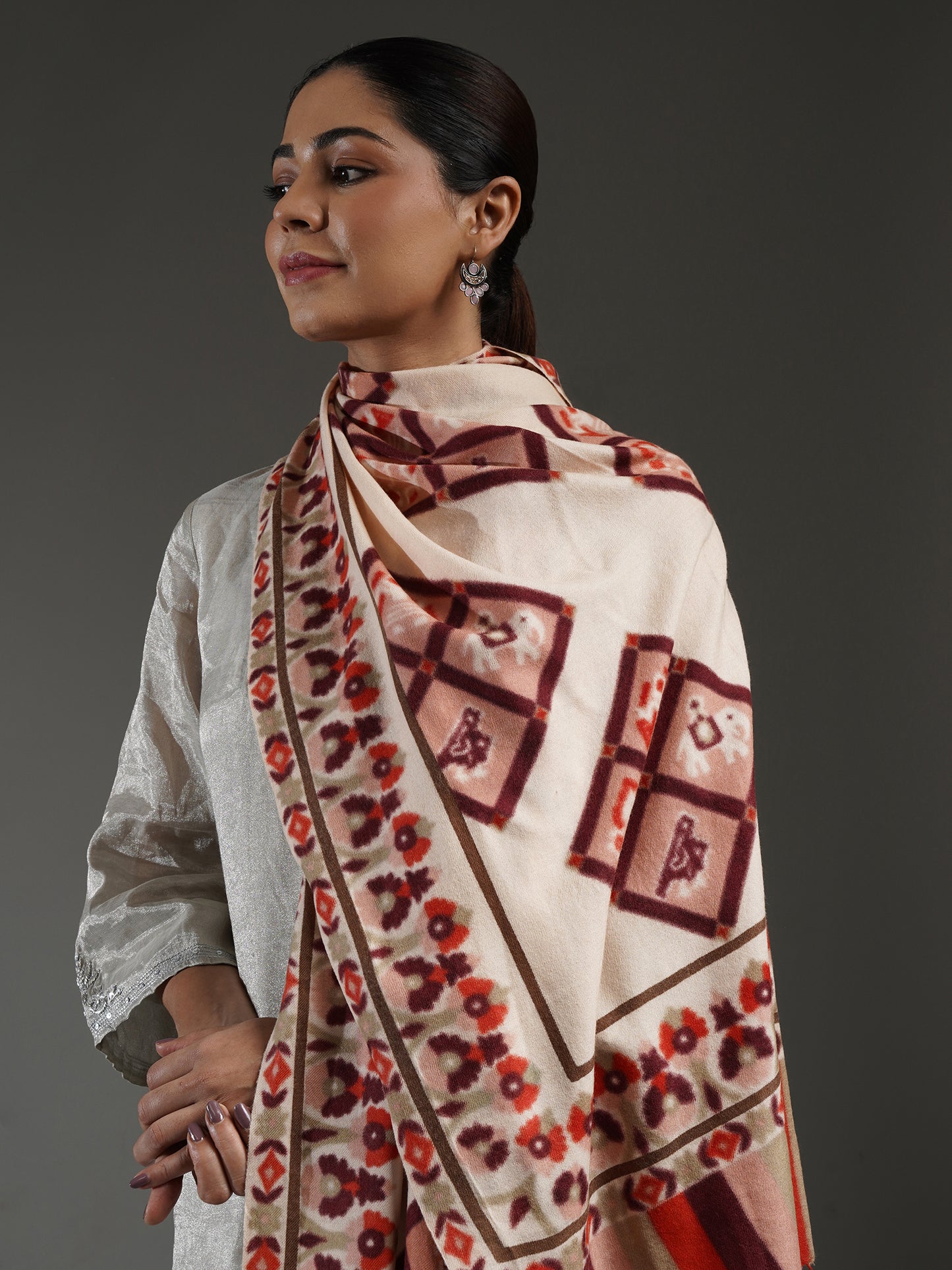 Rangbaahar Patola Pashmina Stole