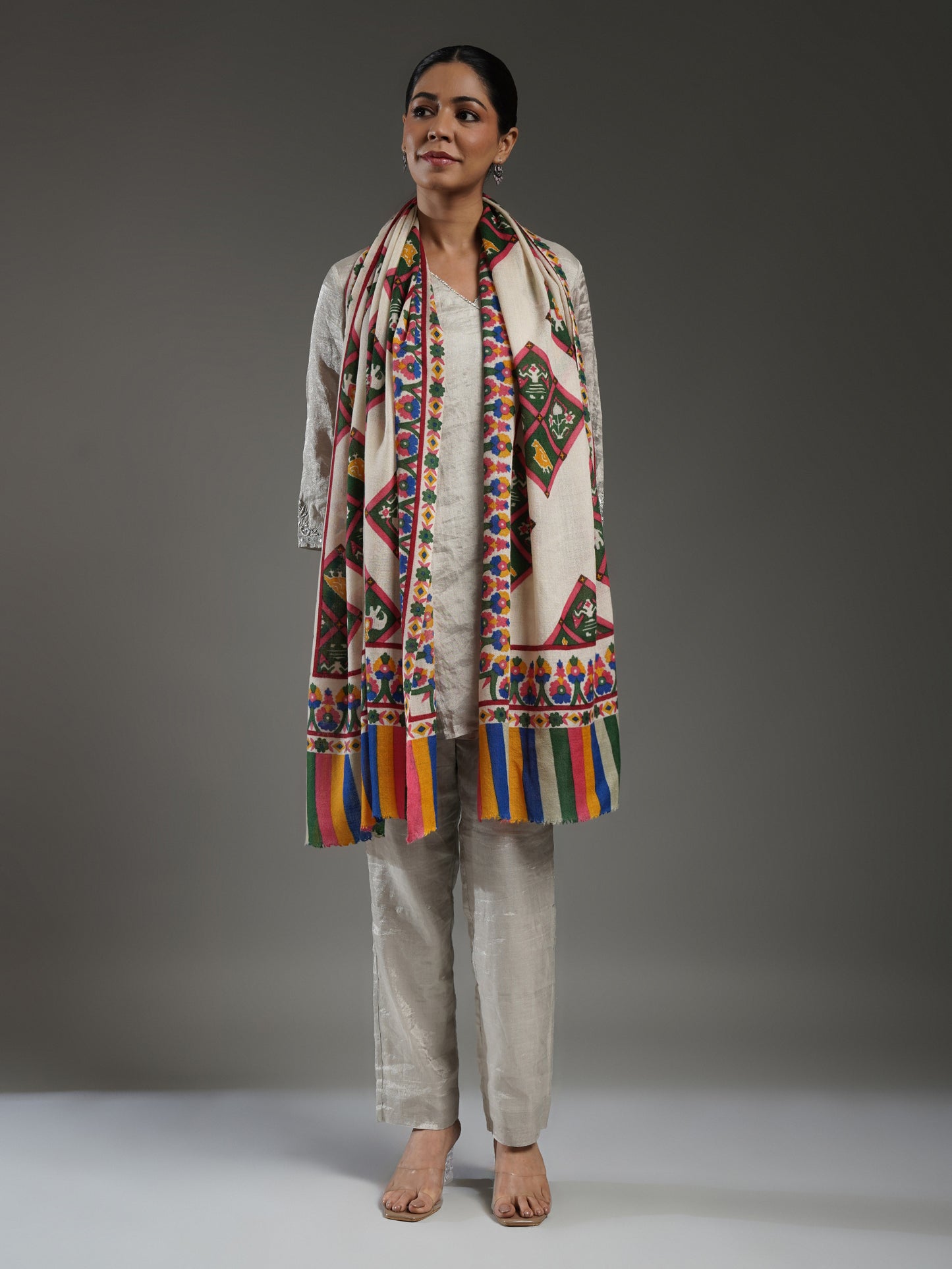 Rangbaahar Patola Pashmina Stole