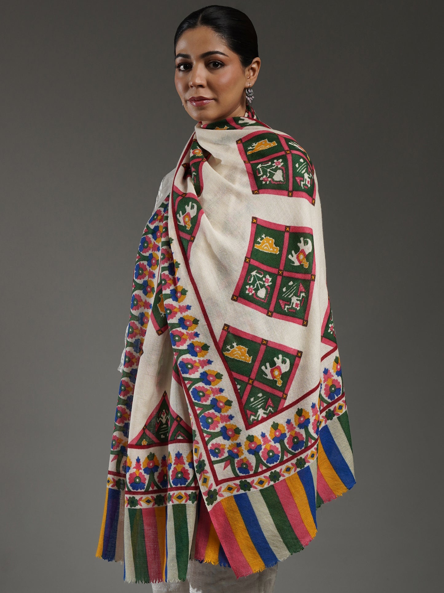 Rangbaahar Patola Pashmina Stole