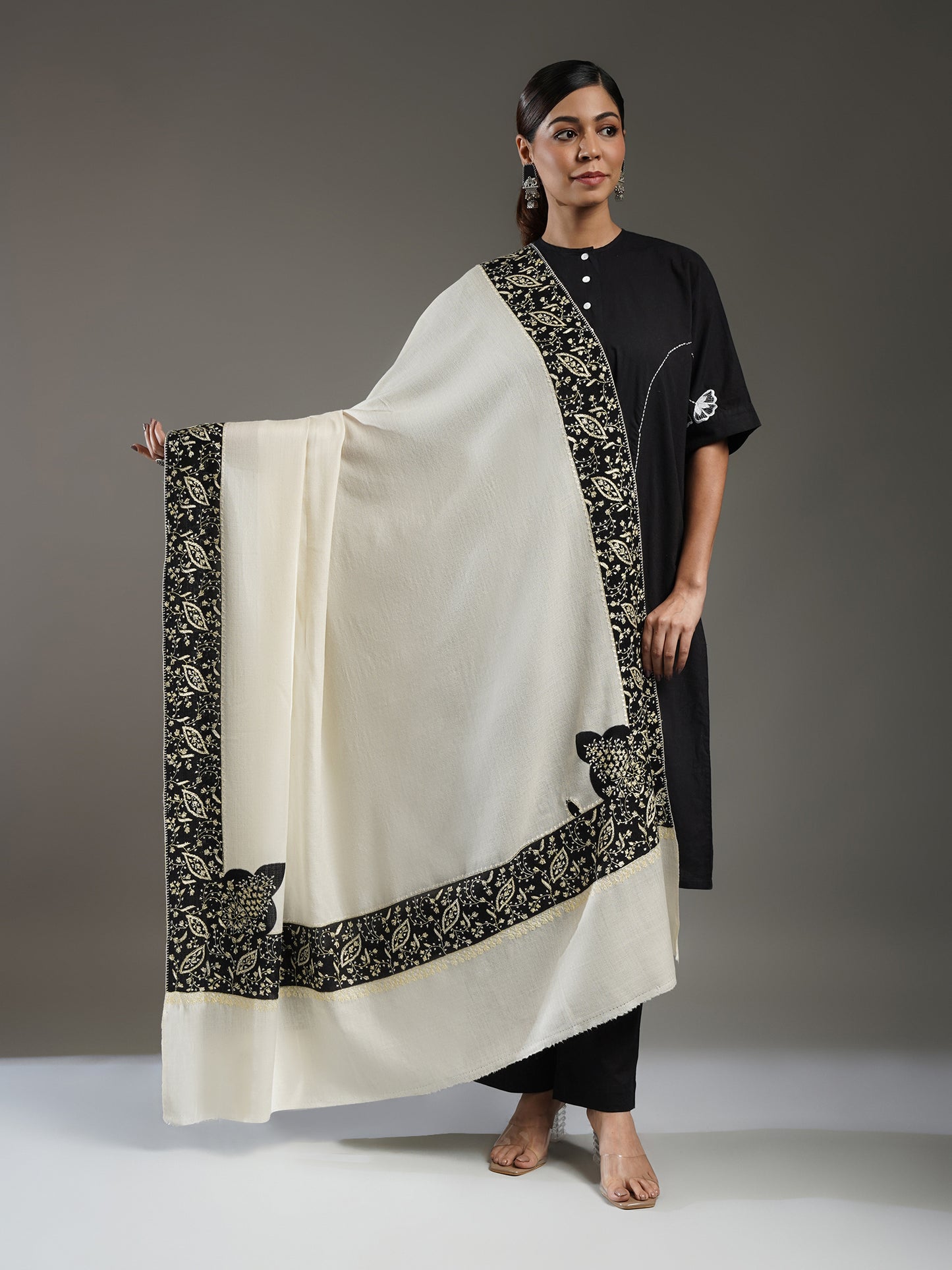 Rivayat Embroidered Cashmere Shawl