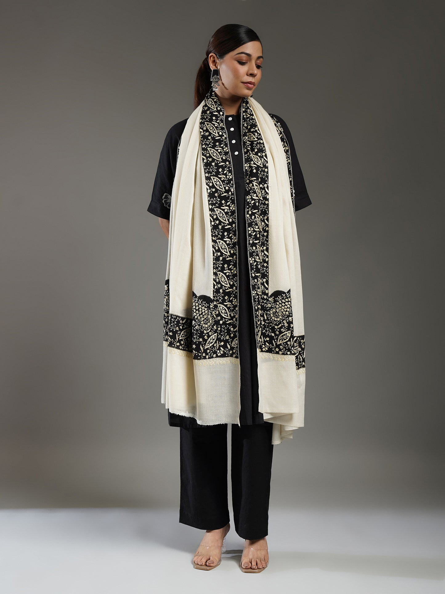 Rivayat Embroidered Cashmere Shawl