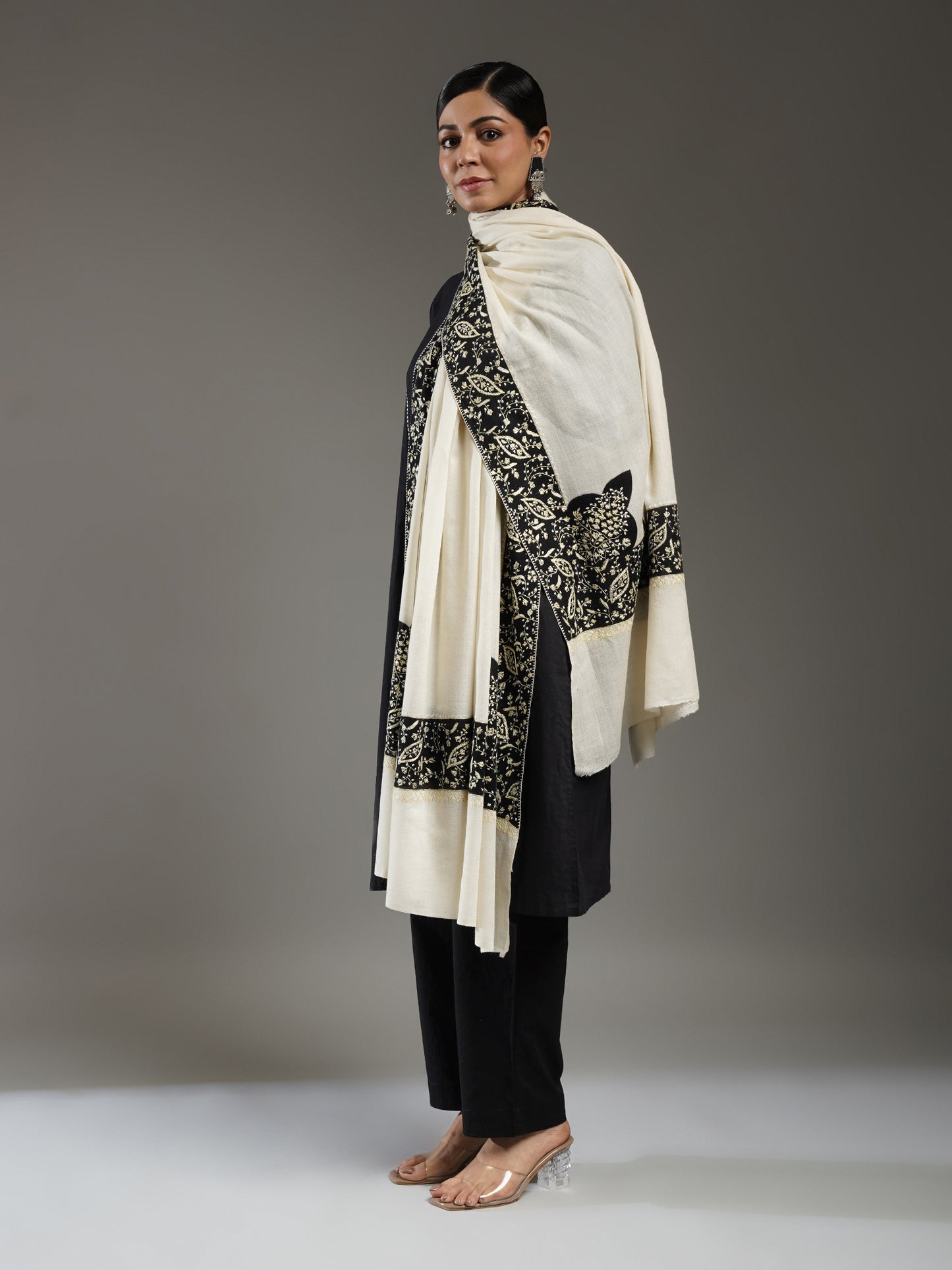 Rivayat Embroidered Cashmere Shawl