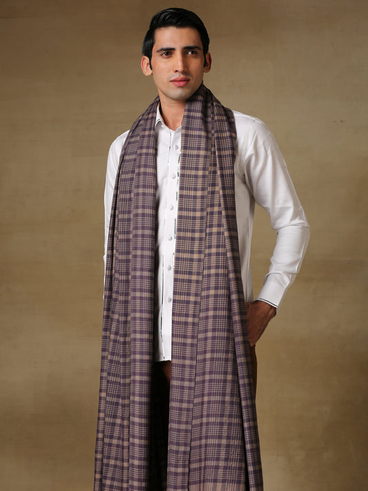 Men's Check Shawl