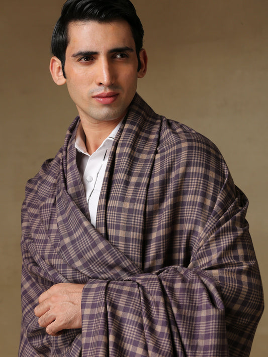 Men's Check Shawl