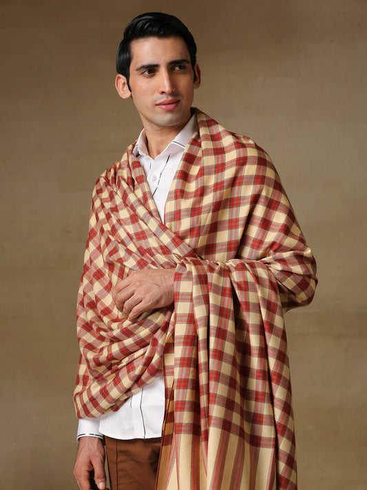 Men's Check Shawl