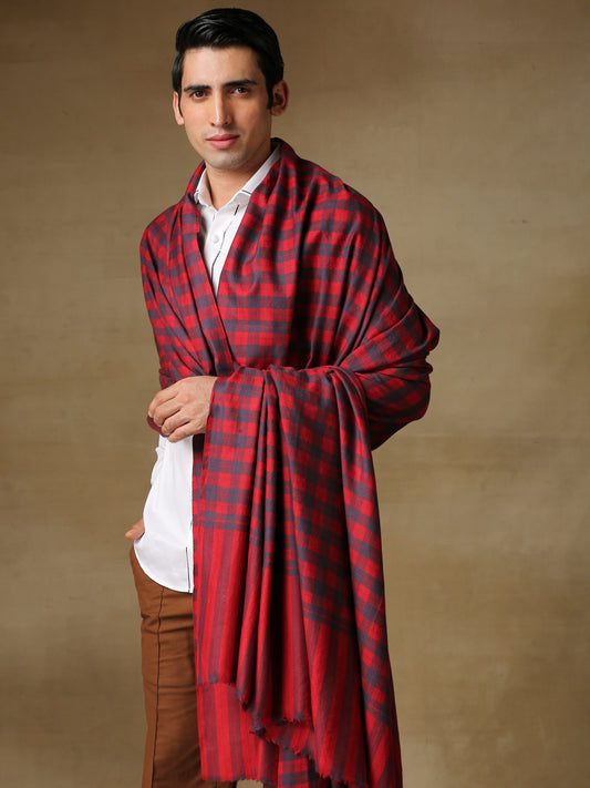 Men's Check Shawl