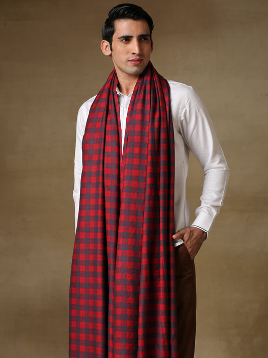 Men's Check Shawl