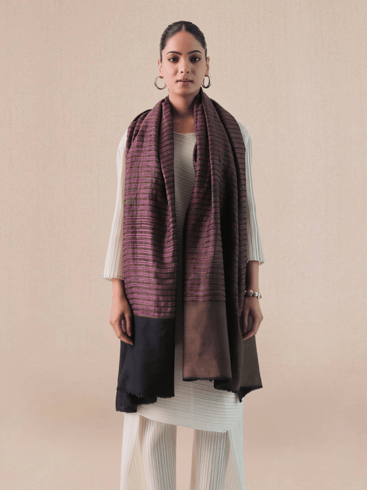 Zari Stripe Pashmina Shawl