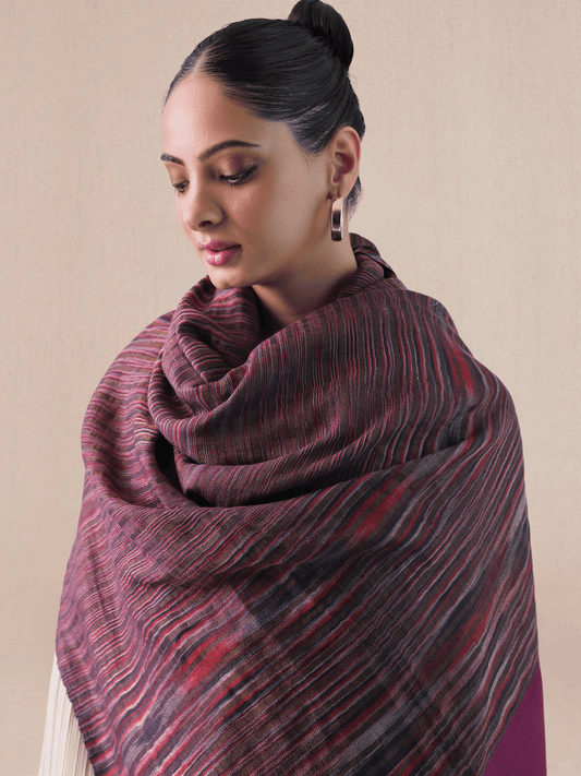 Zari Stripe Pashmina Shawl