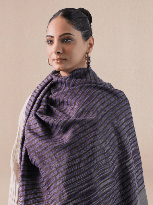 Zari Stripe Pashmina Shawl