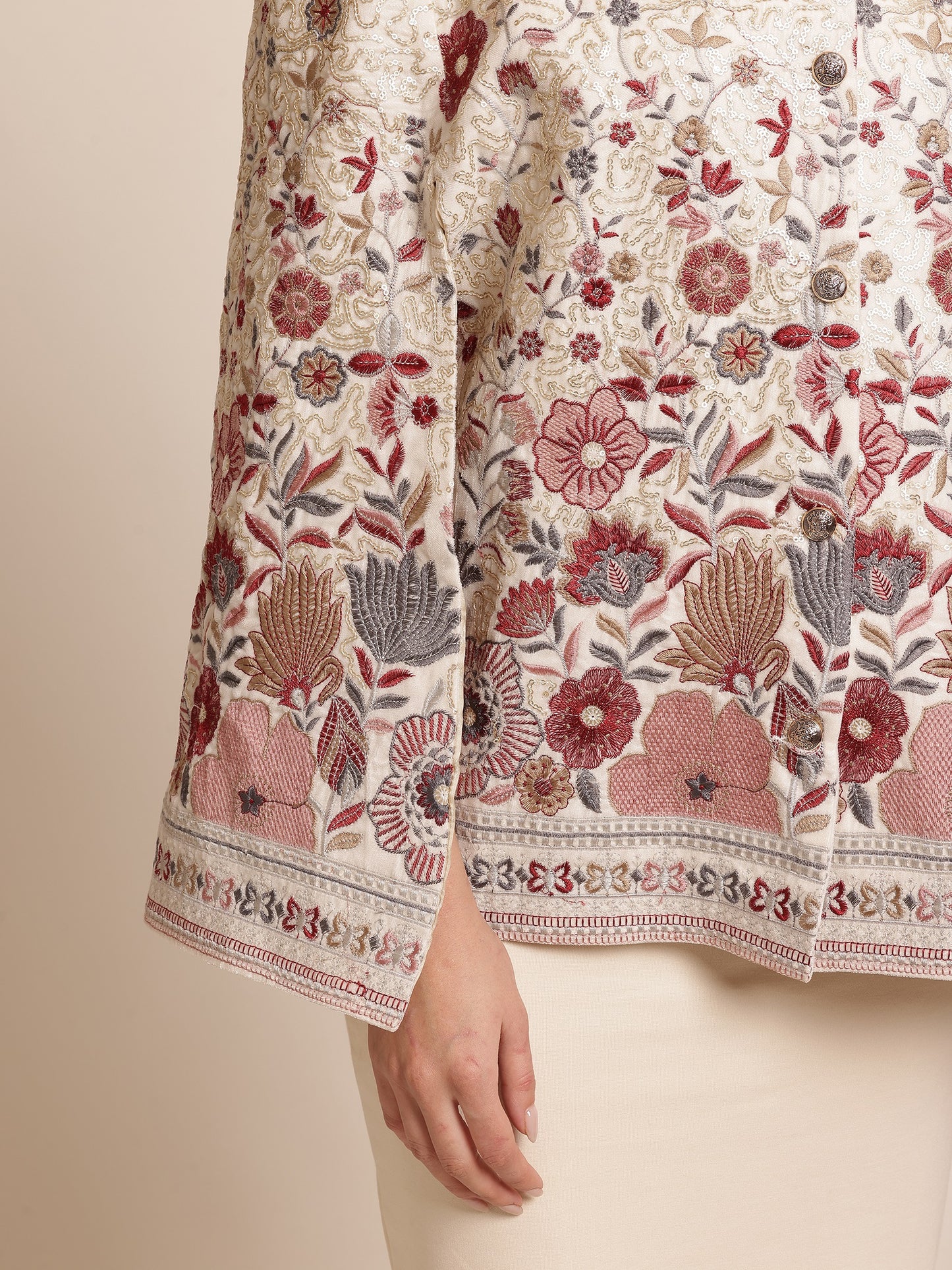 Georgette Hand Embroidered Jacket
