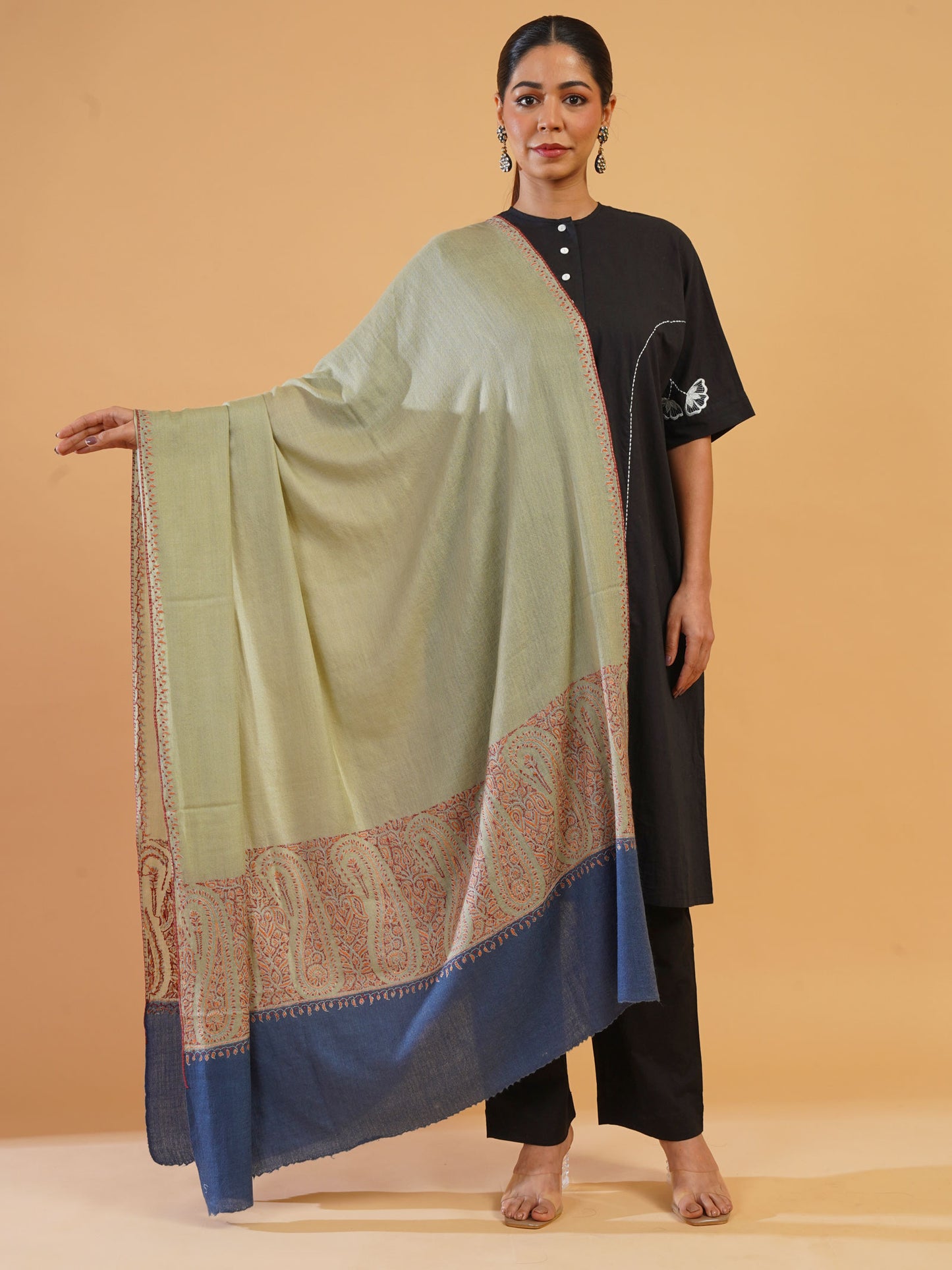 Rivayat Embroidered Cashmere Shawl
