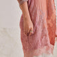 Model is wearing the Celestial Chantilly Pashmina Stole from shaza in baby pink and peach. 