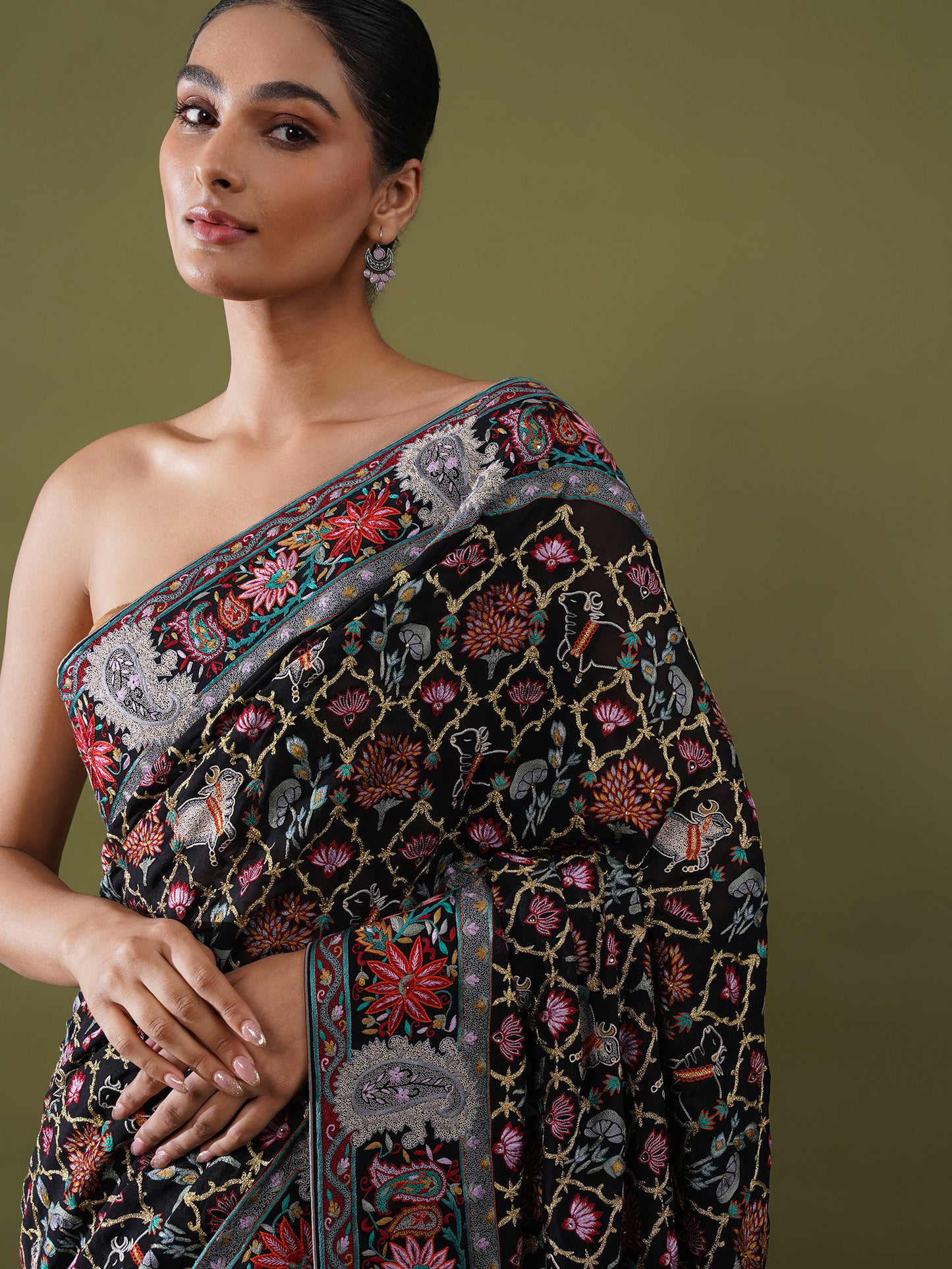 Nayantara Hand Embroidered Saree