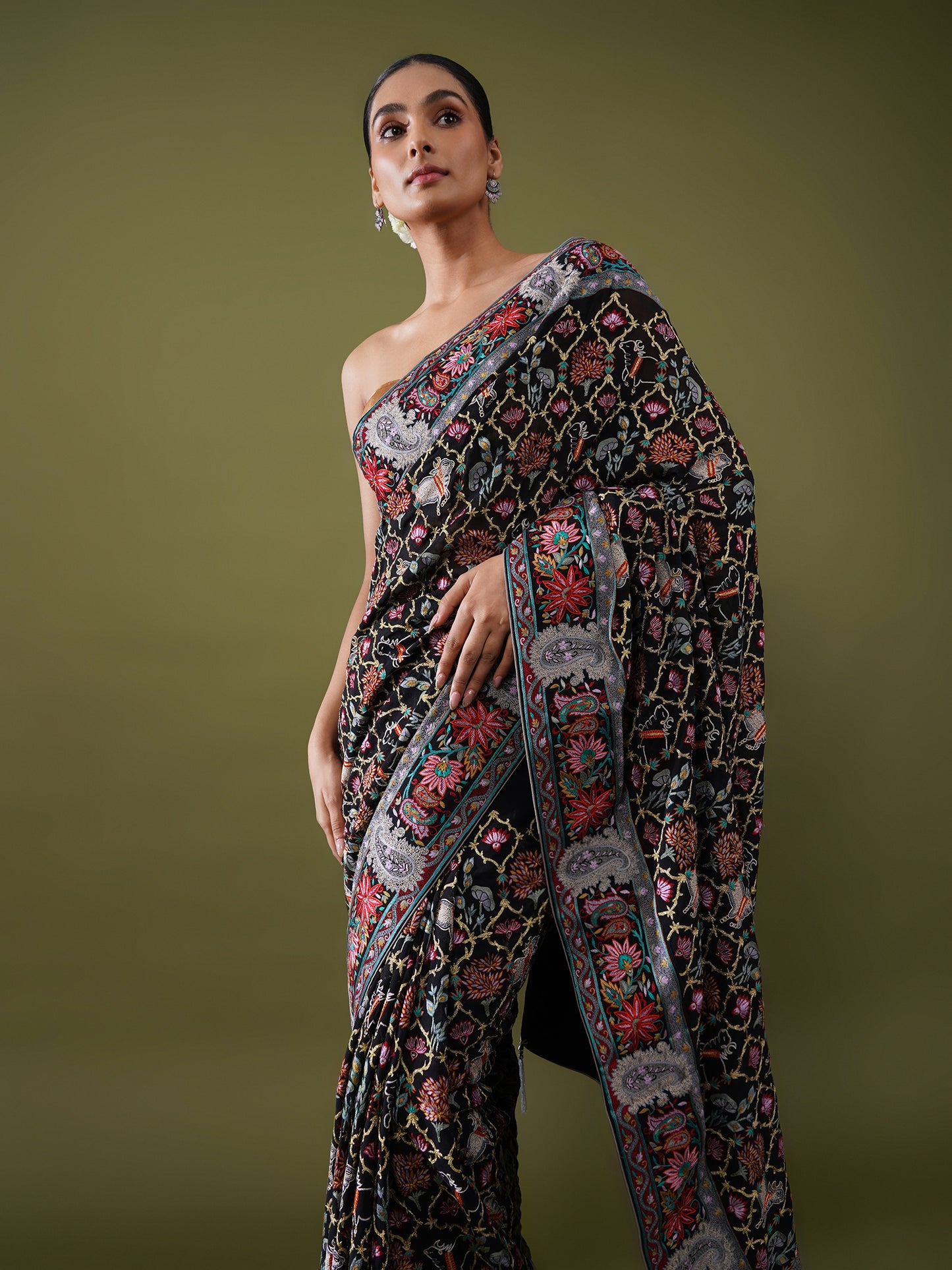 Nayantara Hand Embroidered Saree