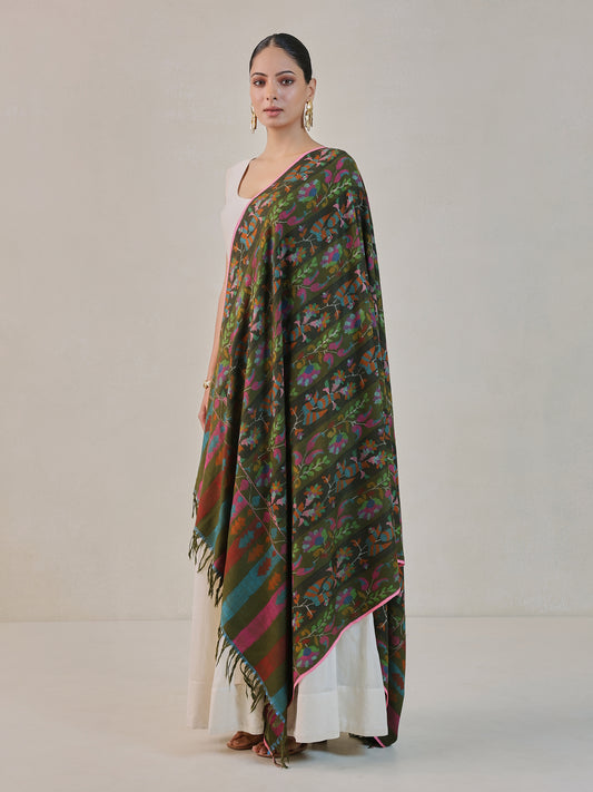 Green Kani Pashmina Shawl